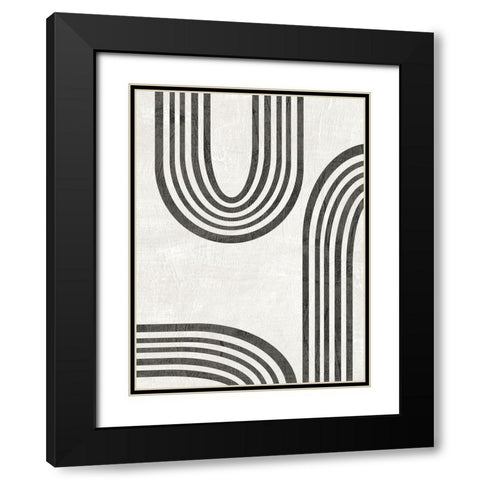 Modern Arc IV Black Modern Wood Framed Art Print with Double Matting by Vess, June Erica