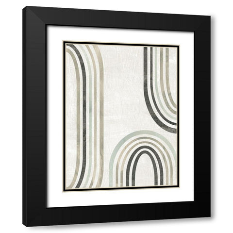Modern Arc in Color I Black Modern Wood Framed Art Print with Double Matting by Vess, June Erica