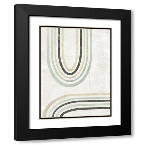 Modern Arc in Color II Black Modern Wood Framed Art Print with Double Matting by Vess, June Erica