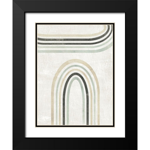Modern Arc in Color III Black Modern Wood Framed Art Print with Double Matting by Vess, June Erica