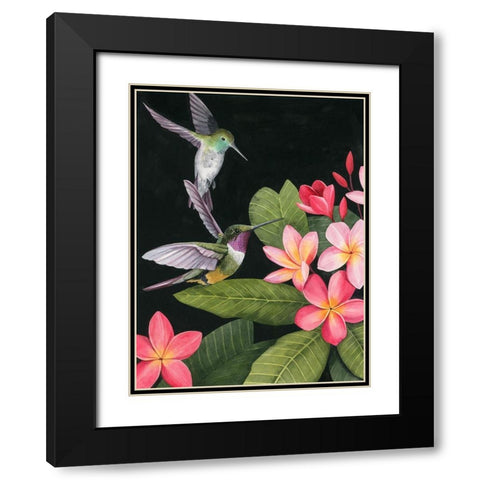 In the Plumeria I Black Modern Wood Framed Art Print with Double Matting by Popp, Grace