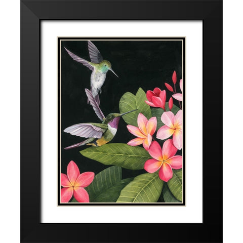 In the Plumeria I Black Modern Wood Framed Art Print with Double Matting by Popp, Grace