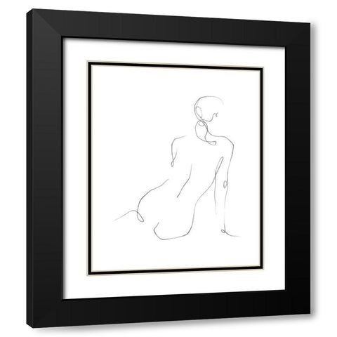 Gestural Contour III Black Modern Wood Framed Art Print with Double Matting by Harper, Ethan