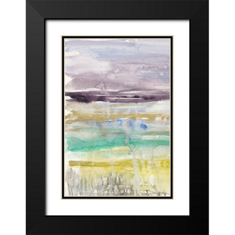 Purple Coast I Black Modern Wood Framed Art Print with Double Matting by Goldberger, Jennifer