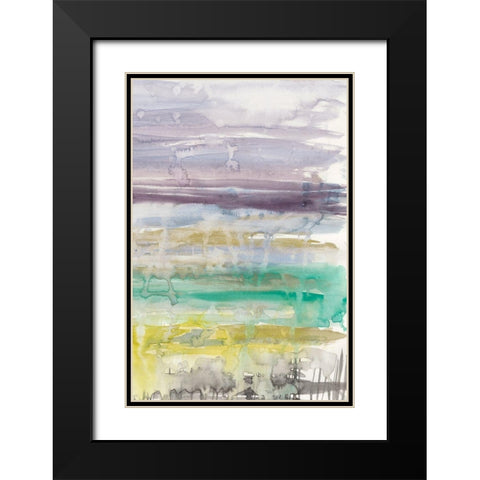 Purple Coast II Black Modern Wood Framed Art Print with Double Matting by Goldberger, Jennifer