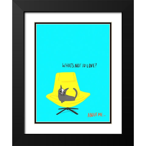 Mod Cats I Black Modern Wood Framed Art Print with Double Matting by Blanckslate