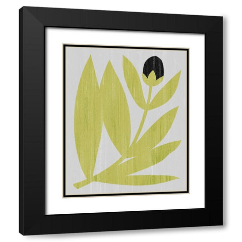 Flower Cutting II Black Modern Wood Framed Art Print with Double Matting by Popp, Grace