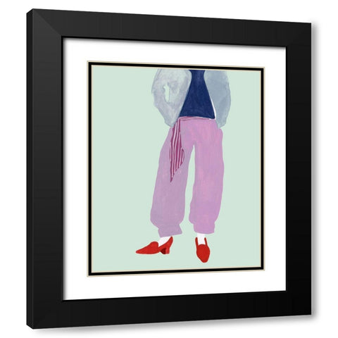 Standing Figure I Black Modern Wood Framed Art Print with Double Matting by Wang, Melissa