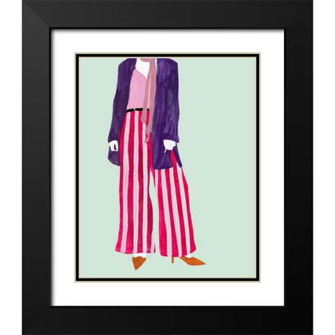 Standing Figure IV Black Modern Wood Framed Art Print with Double Matting by Wang, Melissa