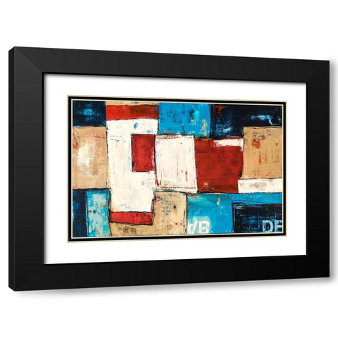 Patterns Black Modern Wood Framed Art Print with Double Matting by Ashley, Erin