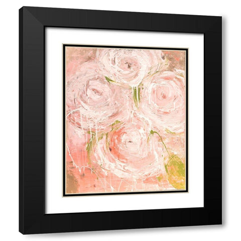 Vintage Rose Black Modern Wood Framed Art Print with Double Matting by Ashley, Erin