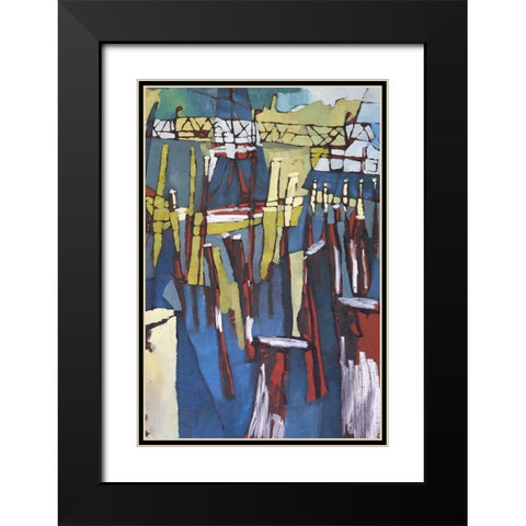 Maine Sails Portland II Black Modern Wood Framed Art Print with Double Matting by Ferrell, Erin McGee