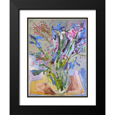 Maine Spring Flowers II Black Modern Wood Framed Art Print with Double Matting by Ferrell, Erin McGee