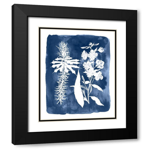 Botanical Inverse I Black Modern Wood Framed Art Print with Double Matting by Vision Studio