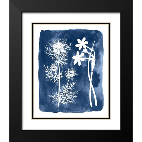 Botanical Inverse III Black Modern Wood Framed Art Print with Double Matting by Vision Studio