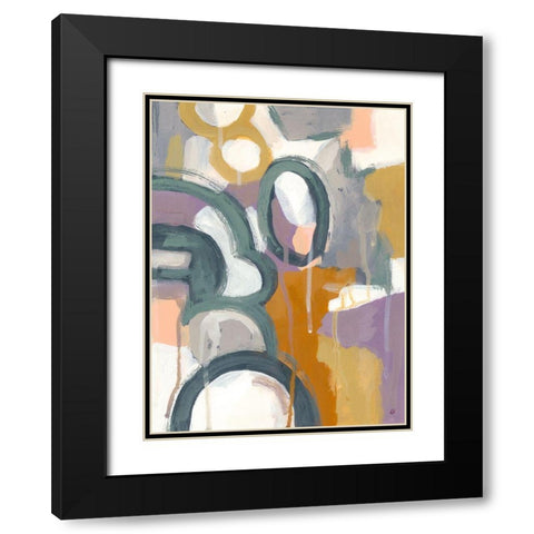 Prairie II Black Modern Wood Framed Art Print with Double Matting by Zarris, Chariklia