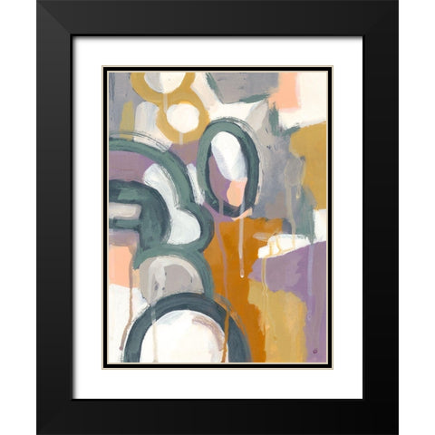 Prairie II Black Modern Wood Framed Art Print with Double Matting by Zarris, Chariklia