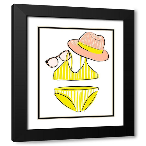 Soak up the Sun I Black Modern Wood Framed Art Print with Double Matting by Blanckslate