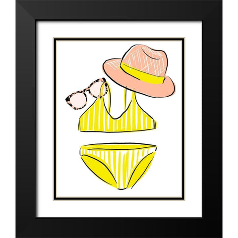 Soak up the Sun I Black Modern Wood Framed Art Print with Double Matting by Blanckslate