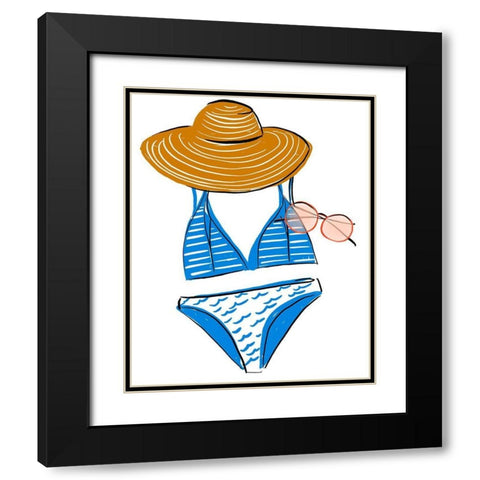 Soak up the Sun II Black Modern Wood Framed Art Print with Double Matting by Blanckslate