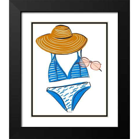 Soak up the Sun II Black Modern Wood Framed Art Print with Double Matting by Blanckslate