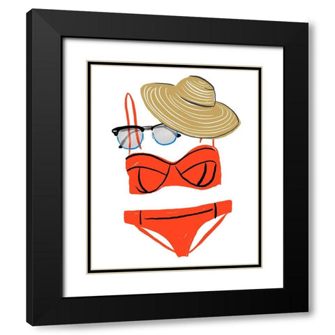 Soak up the Sun V Black Modern Wood Framed Art Print with Double Matting by Blanckslate