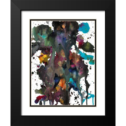 Color Blast I Black Modern Wood Framed Art Print with Double Matting by Fuchs, Jodi
