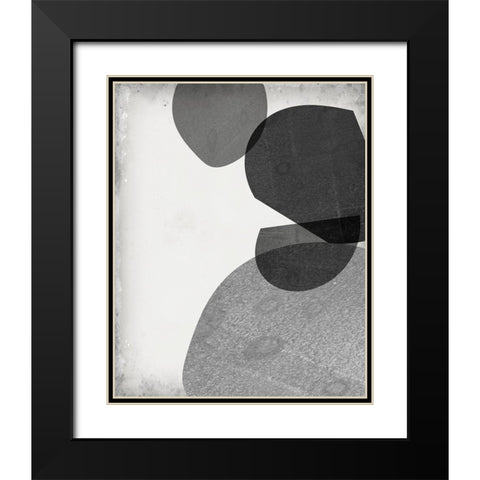 Grey Shapes IV Black Modern Wood Framed Art Print with Double Matting by Goldberger, Jennifer