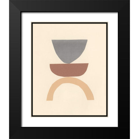 Neutral Sculpt I Black Modern Wood Framed Art Print with Double Matting by Stramel, Renee W.