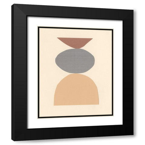 Neutral Sculpt II Black Modern Wood Framed Art Print with Double Matting by Stramel, Renee W.