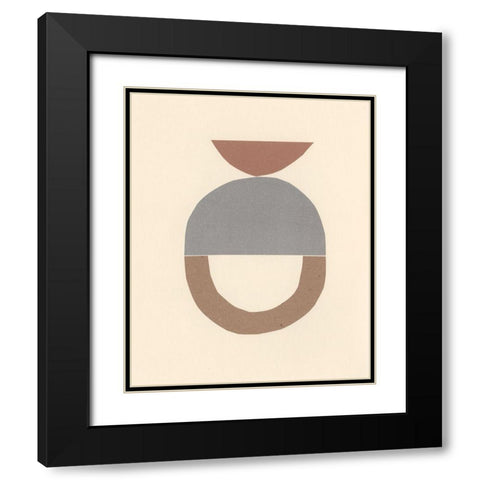 Neutral Sculpt III Black Modern Wood Framed Art Print with Double Matting by Stramel, Renee W.