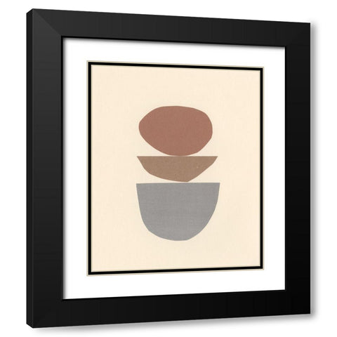 Neutral Sculpt IV Black Modern Wood Framed Art Print with Double Matting by Stramel, Renee W.
