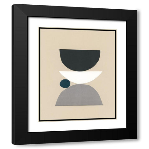 Modern Shapes I Black Modern Wood Framed Art Print with Double Matting by Stramel, Renee W.