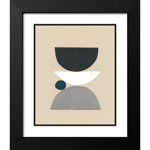 Modern Shapes I Black Modern Wood Framed Art Print with Double Matting by Stramel, Renee W.