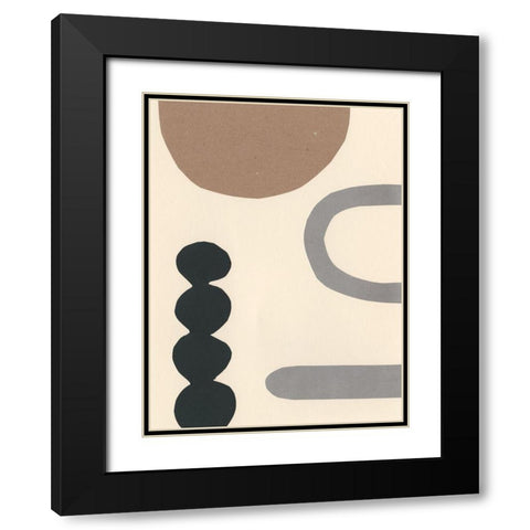 Contempo II Black Modern Wood Framed Art Print with Double Matting by Stramel, Renee W.