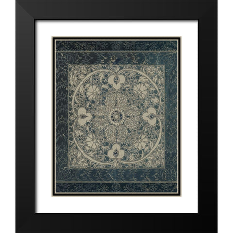 Market Batik II Black Modern Wood Framed Art Print with Double Matting by Zarris, Chariklia