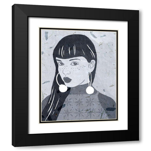 Night Portrait II Black Modern Wood Framed Art Print with Double Matting by Wang, Melissa