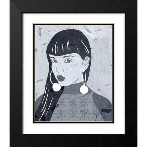 Night Portrait II Black Modern Wood Framed Art Print with Double Matting by Wang, Melissa