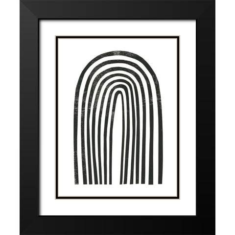 Arcobaleno Nero II Black Modern Wood Framed Art Print with Double Matting by Scarvey, Emma