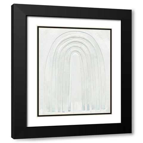 Arcobaleno Bianco I Black Modern Wood Framed Art Print with Double Matting by Scarvey, Emma