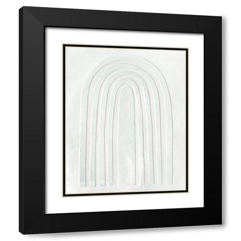 Arcobaleno Bianco II Black Modern Wood Framed Art Print with Double Matting by Scarvey, Emma