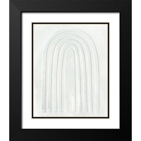 Arcobaleno Bianco II Black Modern Wood Framed Art Print with Double Matting by Scarvey, Emma