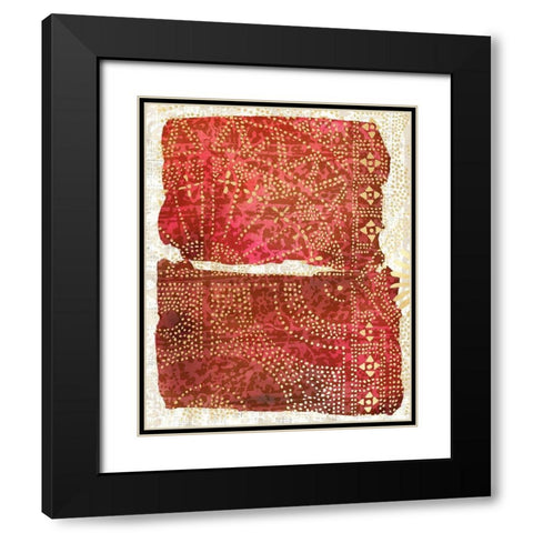 Glimmer Sari I Black Modern Wood Framed Art Print with Double Matting by Zarris, Chariklia