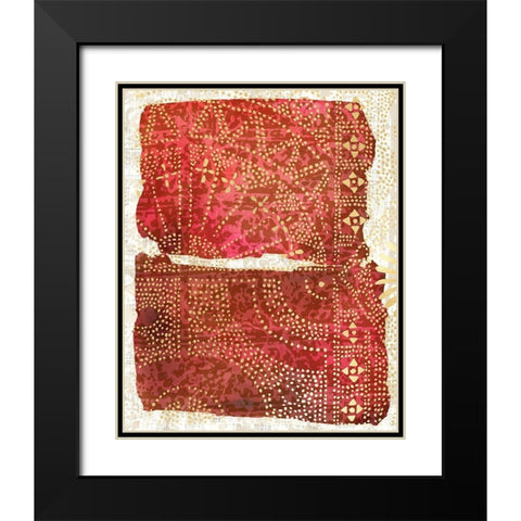 Glimmer Sari I Black Modern Wood Framed Art Print with Double Matting by Zarris, Chariklia