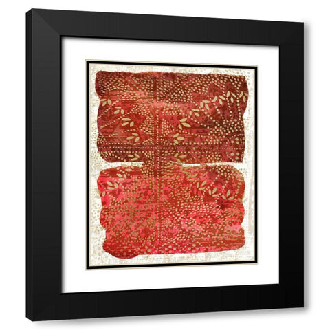 Glimmer Sari II Black Modern Wood Framed Art Print with Double Matting by Zarris, Chariklia