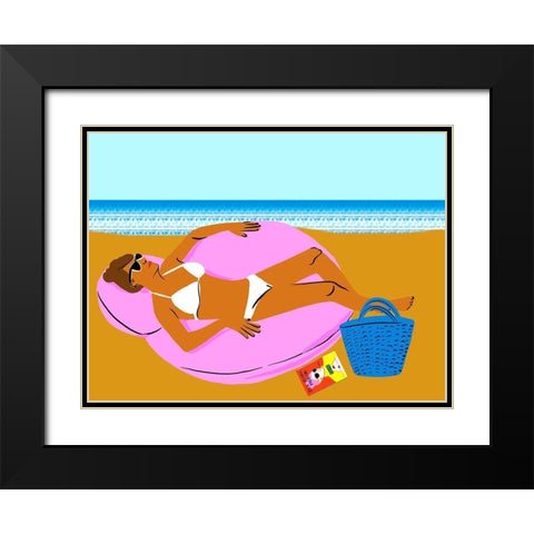 Beachy Keen I Black Modern Wood Framed Art Print with Double Matting by Blanckslate