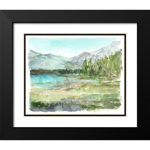 Plein Air Reservoir I Black Modern Wood Framed Art Print with Double Matting by Harper, Ethan