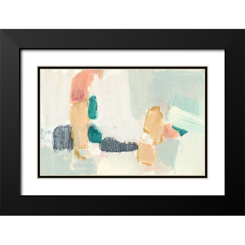 Confetti Shapes I Black Modern Wood Framed Art Print with Double Matting by Goldberger, Jennifer