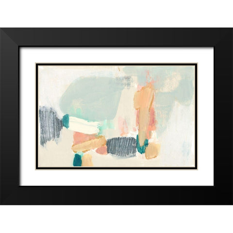 Confetti Shapes II Black Modern Wood Framed Art Print with Double Matting by Goldberger, Jennifer