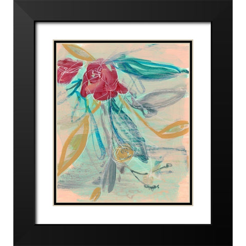 Tropical Bouquet I Black Modern Wood Framed Art Print with Double Matting by Goldberger, Jennifer